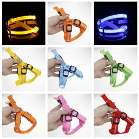 丝网胸背带 专业生产宠物用品 LED发光胸背带 大型犬狗背带 批发