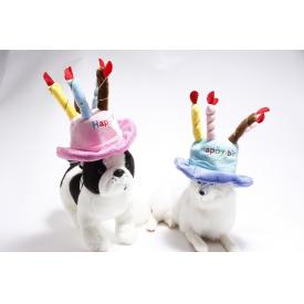 宠物帽子生日派对圣诞娱乐道具2个颜色现货供应厂家货源猫狗帽子